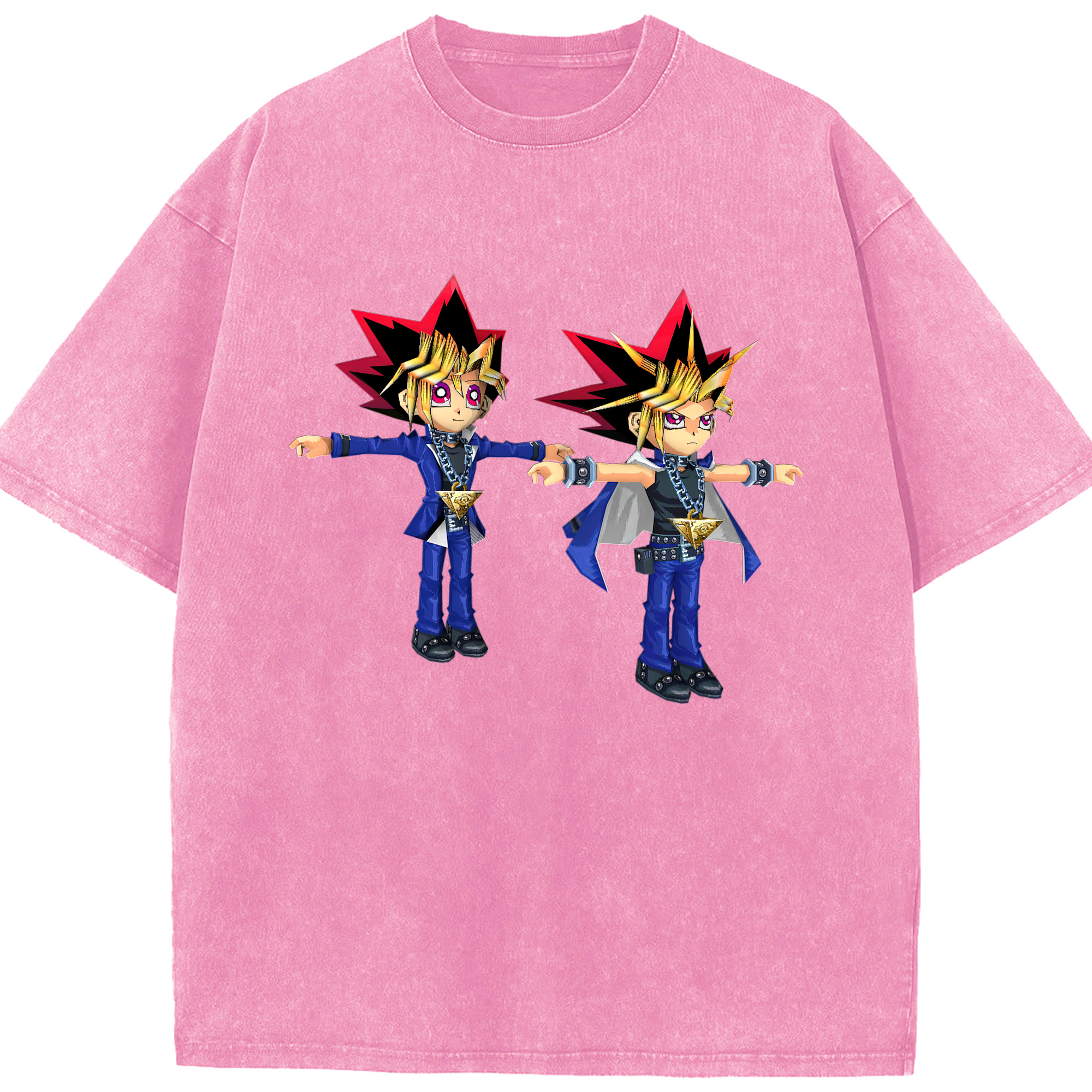 （画像用） 遊☆戯☆王 Yu-Gi-Oh! 綿100% ヴィンテージ風 半袖Tシャツ（フロントプリント）